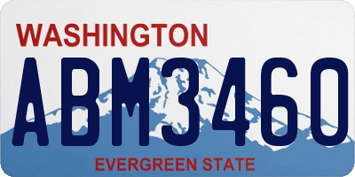 WA license plate ABM3460