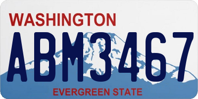 WA license plate ABM3467