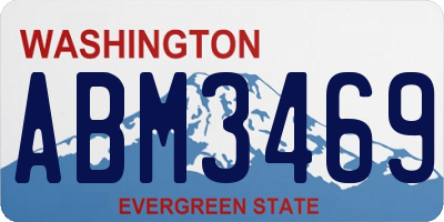 WA license plate ABM3469