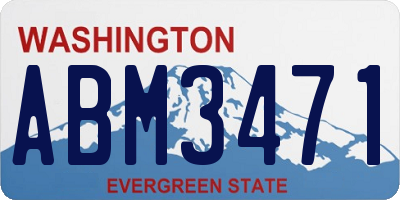 WA license plate ABM3471