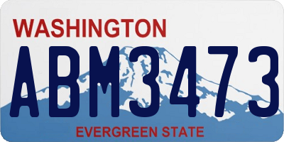 WA license plate ABM3473