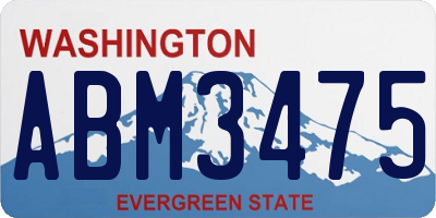 WA license plate ABM3475