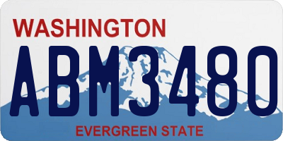 WA license plate ABM3480
