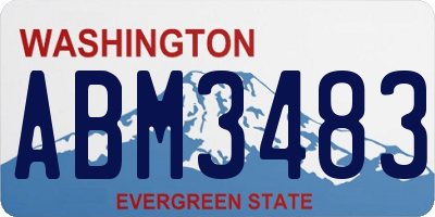 WA license plate ABM3483