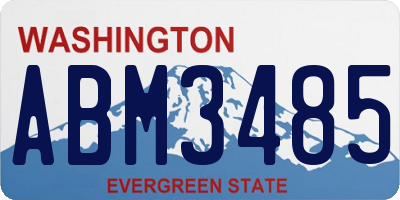 WA license plate ABM3485