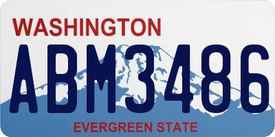 WA license plate ABM3486