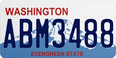 WA license plate ABM3488