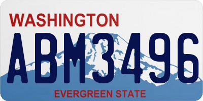 WA license plate ABM3496