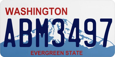 WA license plate ABM3497