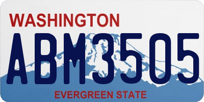 WA license plate ABM3505