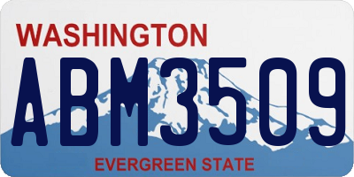 WA license plate ABM3509