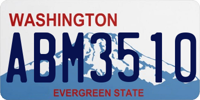 WA license plate ABM3510