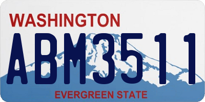 WA license plate ABM3511