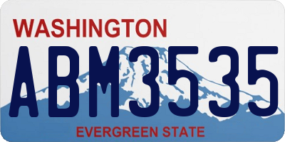 WA license plate ABM3535