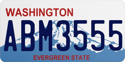 WA license plate ABM3555