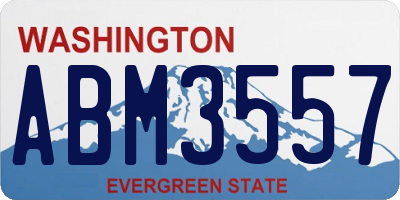 WA license plate ABM3557