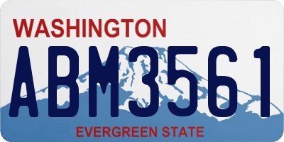 WA license plate ABM3561