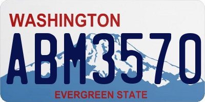 WA license plate ABM3570