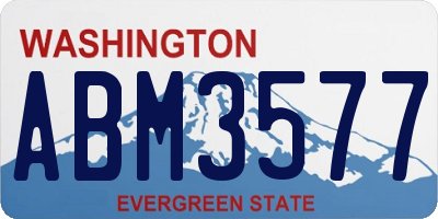 WA license plate ABM3577