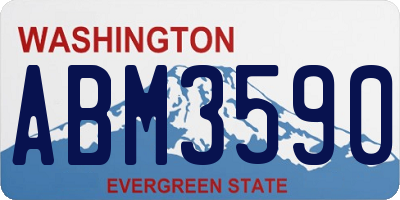WA license plate ABM3590