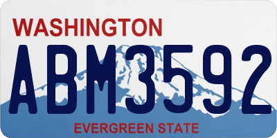 WA license plate ABM3592