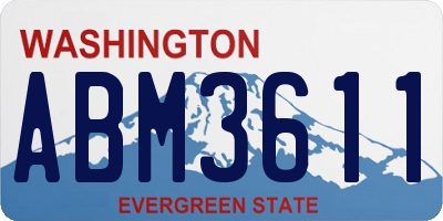 WA license plate ABM3611