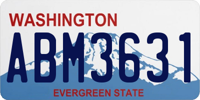 WA license plate ABM3631
