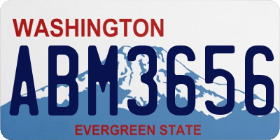 WA license plate ABM3656