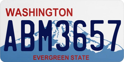 WA license plate ABM3657