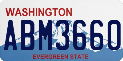 WA license plate ABM3660