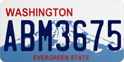 WA license plate ABM3675