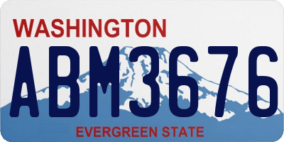 WA license plate ABM3676