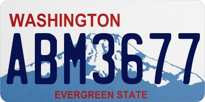 WA license plate ABM3677