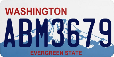 WA license plate ABM3679