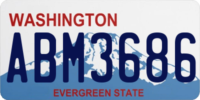 WA license plate ABM3686