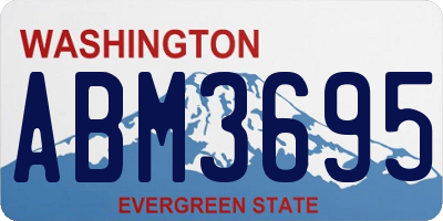 WA license plate ABM3695