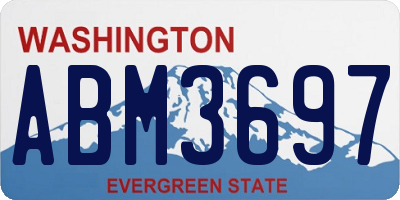 WA license plate ABM3697