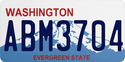WA license plate ABM3704