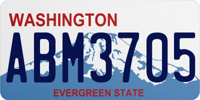 WA license plate ABM3705