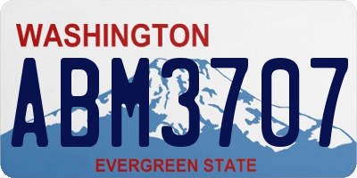 WA license plate ABM3707
