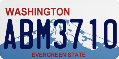 WA license plate ABM3710