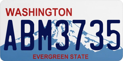 WA license plate ABM3735