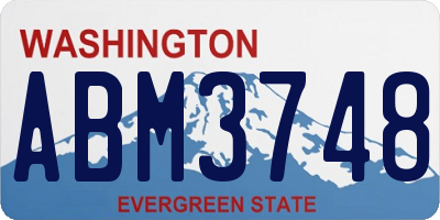 WA license plate ABM3748