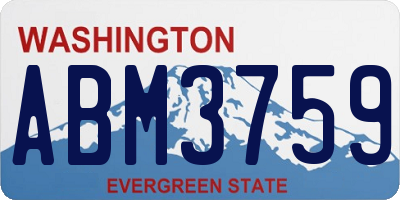 WA license plate ABM3759