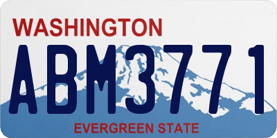 WA license plate ABM3771