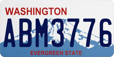 WA license plate ABM3776