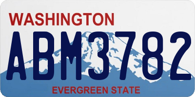 WA license plate ABM3782