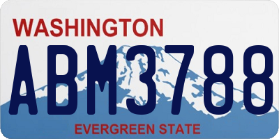WA license plate ABM3788