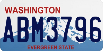 WA license plate ABM3796