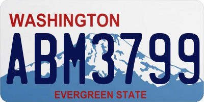 WA license plate ABM3799